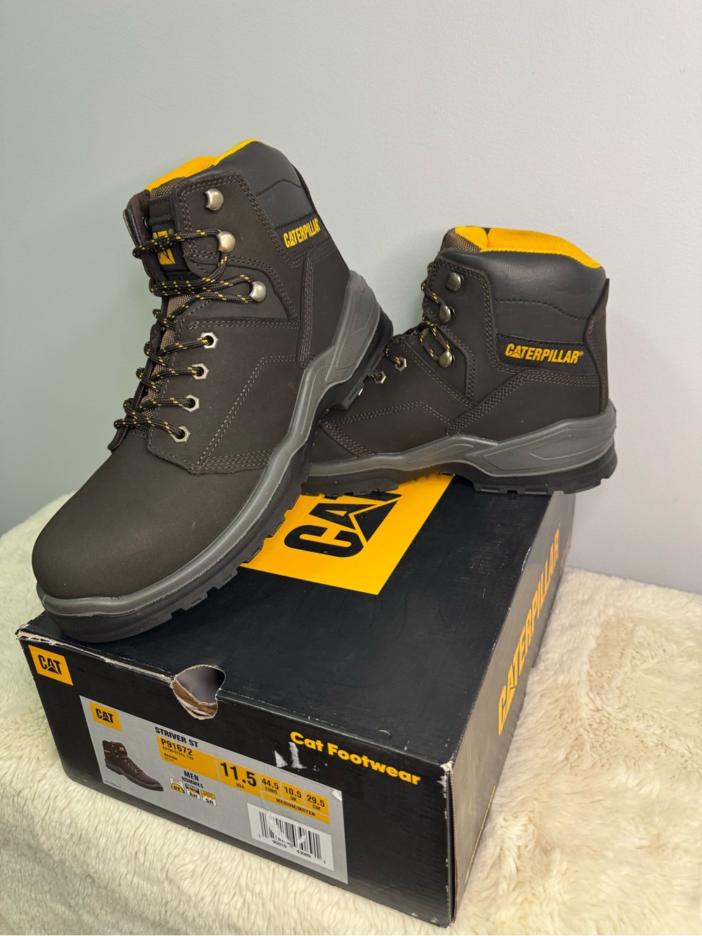 Caterpillar Brown Work Boots - Size 11.5